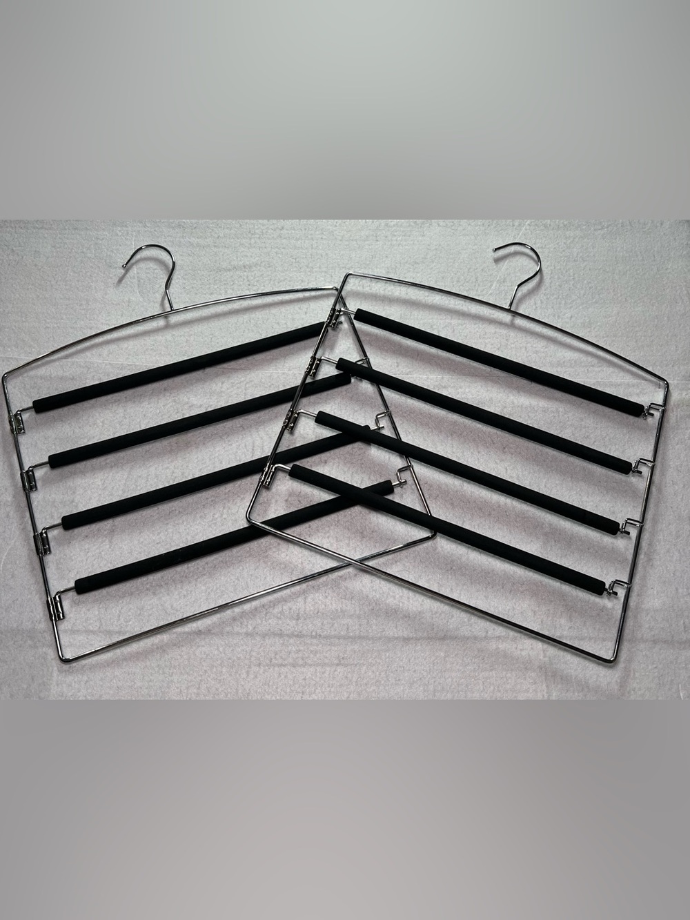 Multi-Tier Metal Trouser Hanger with Foam Padded Arms,Space Saving and Non Slip